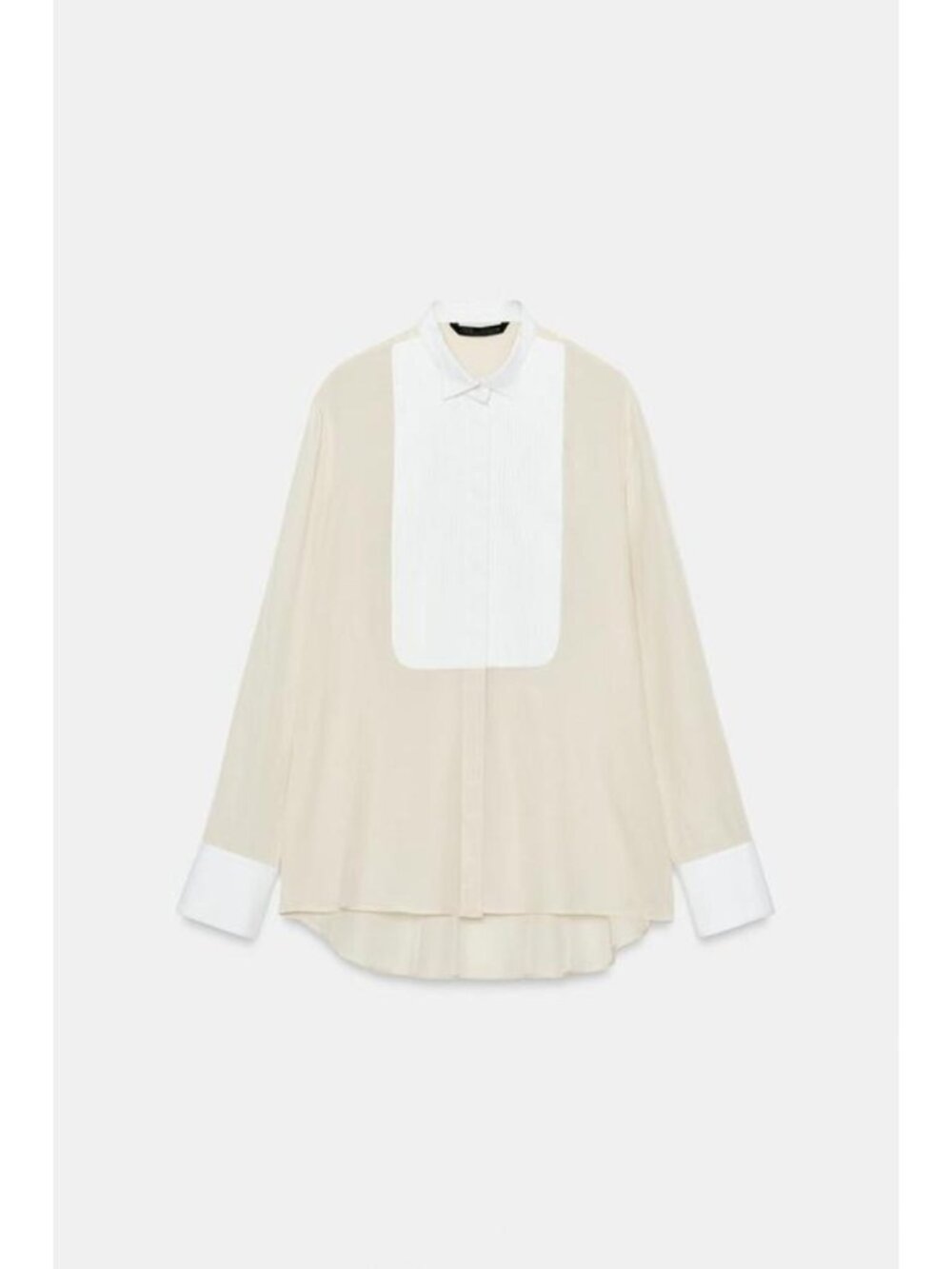 ZARA ZW COLLECTION CONTRAST BIB SHIRT 1363/209/714